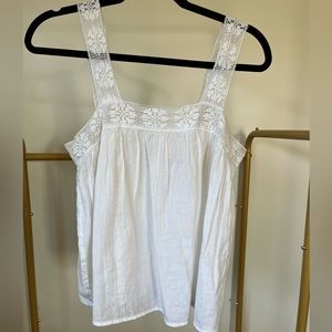 Gently used Aerie tank top with collar and strap detailing.